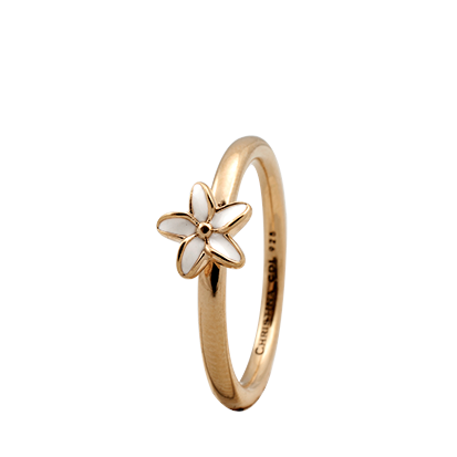 Image of Christina Collect forgyldt samle ring - Flower med emalje